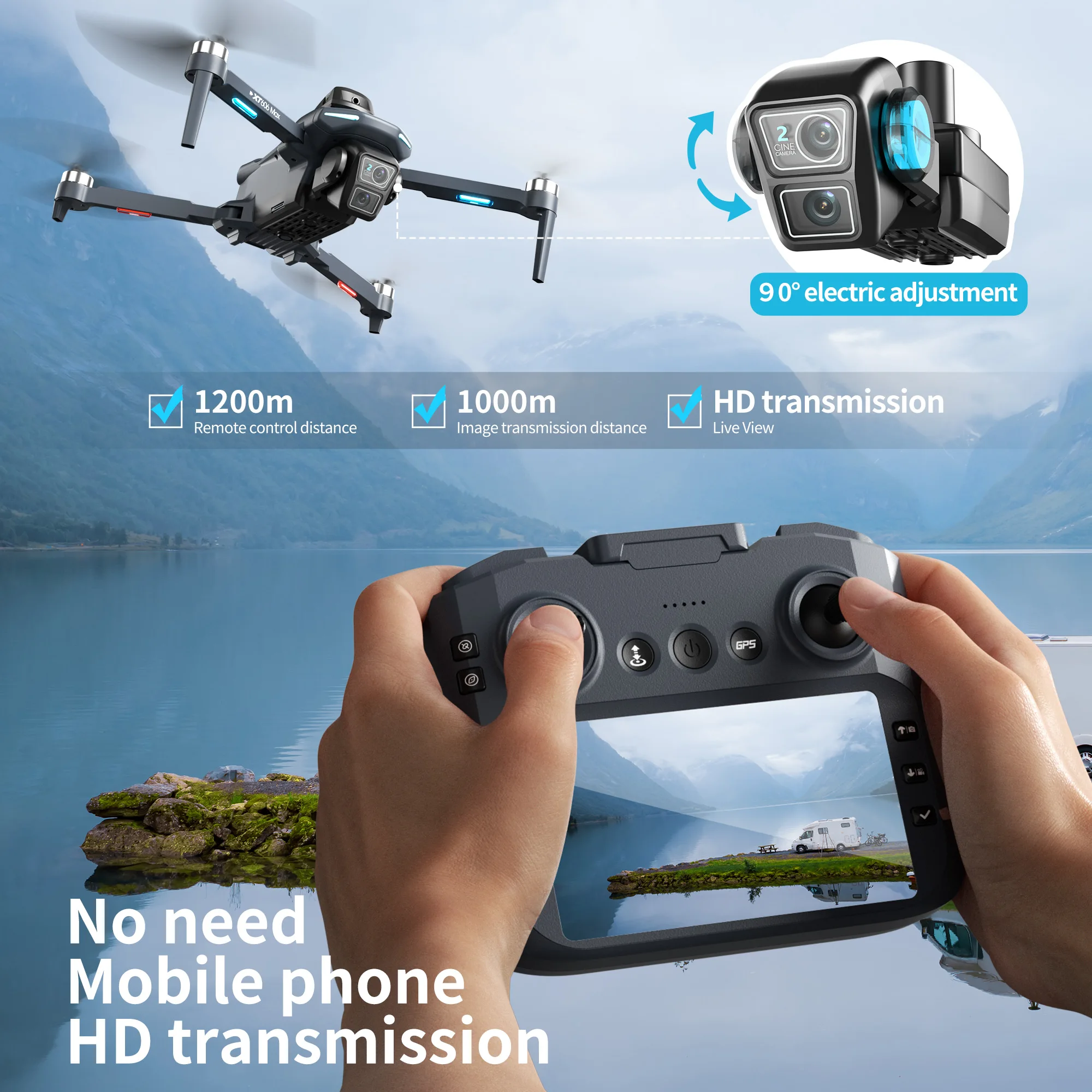 طائرة لينوفو XT606 بدون طيار ا - مراجعة Rc Hobby China وسعره